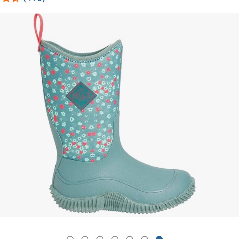 Kids Floral Aqua Boots